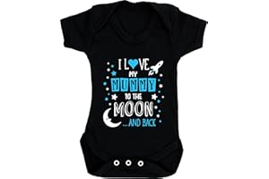 Hippowarehouse I Love My Mummy to The Moon and Back (Blue) Baby Vest Bodysuit (Short Sleeve) Boys Girls