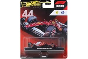 Hot Wheels Premium Formel 1#44 Lewis Hamilton racerbil | Scuderia Ferrari HP samlar-racerbil i skala 1:64 med Real Riders-däck och metallkaross/chassi, JKD86