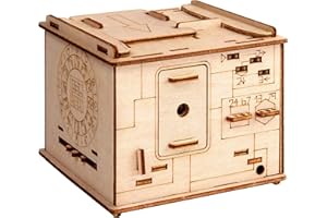 ESC WELT Space Box - Drewniane Pudełko Układanka z Brzozy dla Nastolatków - Zaawansowana Drewniana łamigłówka dla Przyjęcia Urodzinowego i Wieczoru Rodzinengo - 3D Drewniane Pudełko Układanka