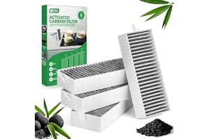 Inwee 4 stycken aktivt kolfilter för HZ9VRCR0 17004796/Bosch HEZ9VRCR0 17004805/ Neff Z821VR0 17004806/ Gaggenau CA282111/Con