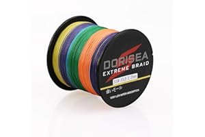 DORISEA Fil de pêche tressé 100 % PE 300 m - Fil de pêche de 6 à 250 kg - Résistant à l'abrasion - Incroyable superline - Zéro étirement - Petit diamètre
