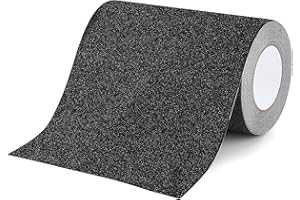 OQingluan Anti Slip Tape for Steps, 20cm*10m, Anti Slip Adhesive Tape, Non Slip Tape Outdoor Waterproof, Heavy Duty Traction Tape, Prevent the Elderly, Children and Pets from Slipping, Black