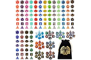 Coyeekn Polyedrische Würfel Set, 25 x 7 (175 Stück) Doppel-Farben Polyeder würfel DND Würfel für Dungeons and Dragons Tischrollenspiele Würfel D4 D8 D10 D12 D20
