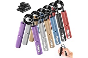 ‎HOZZEN Hozzen Handtrainer Fingertrainer, Griffkraft Trainer Trainingsset - 6er-Pack (50-200LB) Handgelenk Trainer, Hochbelastbares Handgriff für Muskelaufbau und Hand-Rehabilitationsübungen