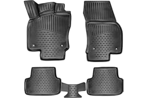 ELMASLINE Design 3D Gummimatten Set für Skoda KAMIQ ab 2019 | Extra hoher 5cm Rand