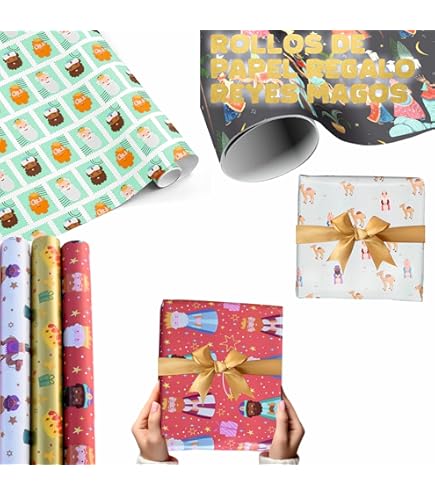 Sobres Papel Regalo Navidad WEVOL 12 Piezas Bolsas Regalo Navidad