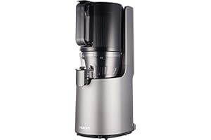 Hurom H200 Easy Clean Spremiagrumi elettronico (argento) Spremiagrumi lento autoalimentati con grande tramoggia per adattarsi a frutta e verdura intere Vita sana Risciacquare pulito senza