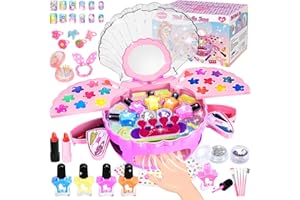 FORMIZON Kit Unghie Bambina, Trucchi Bambina Kit Unghie, Lavabile Smalti per Unghie, Set Gioco Unghie Bambina con Asciuga Unghie Regalo Natale di Compleanno per 6-12 Anni Decora Unghie (Rosa)