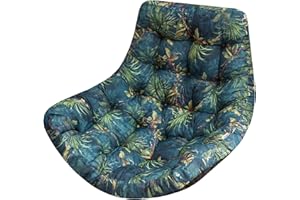 ‎BJIRD Bjird Hanging Chair Cushion, Cushion for Polyrattan & Rattan Hanging Swing, Seat Cover for Hanging Basket - Round Seat Cushion - Back Cushion for Hanging Seat - Indoor and Outdoor - Green Meadow