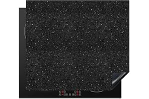 KitchenYeah© Induction Hob Cover Protector Mat 20.5"x23.6" / 60x52 cm Kitchen Universal Ceramic Covers for Electric Cookers Vinyl Granite - Black - Grey