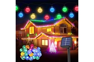 Realky Guirnaldas Luces Exterior Solar, 8.1M 30 LED Guirnalda Luces Solares con Función de Memoria, 8 Modos IP65 Impermeable Cadena de Luces Solar para Jardín, Patio, Navidad, Fiesta (Multicolor)