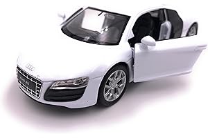 H-Customs R8 Sportwagen Modellauto Auto Lizenzprodukt 1:34-1:39 weiß