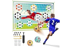 XAZASTOV Football Ball Game Set for Kids, Toss Soccer Goal Game with Foldable Flannel Goals, Football Accuracy Exercise Toy, Indoor Outdoor Soccer Ball Games for Boys Girls 3 4 5 6 7 8+ Year Old