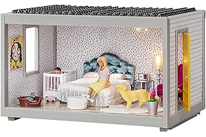 LUNDBY ROOM — Moduł do pokoju dla lalek, szerokość 33 cm, przedłużenie do układania w stos, zestaw mebli do domu dla lalek – wiek 4+ – dla mini lalek 11 cm 1:18