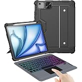 Nillkin iPad Air 11" (M2, 2024) Kılıf &Ccedil;ıkarılabilir Klavye, iPad Pro 11 (1./2./3. Nesil) ve Air 5./4. Nesil Sağlam Klavye Kıl