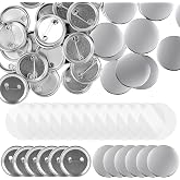 LetCart 200 Sets of Badge Pin Button Parts, Custom Pin, Metal Bottom Badges for Making Machine Buttons and DIY Badges (32mm)
