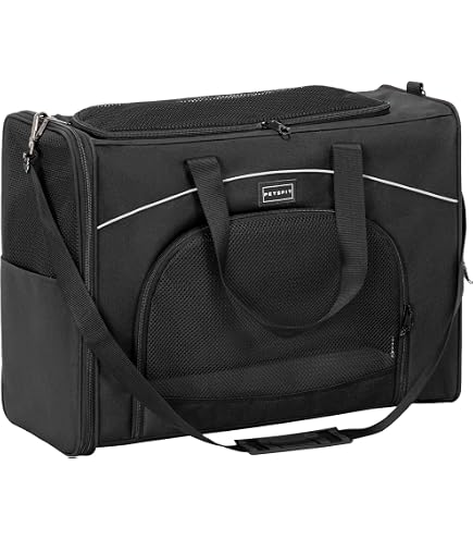 EQUICANI Borsa Da Viaggio Pieghevole Per Cani E Gatti – 55x40x23 Cm, Leggera 980g, Con Rete E Fondo Rimovibile (Rosa)