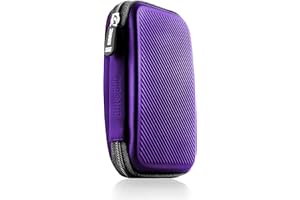 Duronic HDC2 VT Externe Festplatten Schutzhülle Lila | Stoßsichere Festplattentasche | 2,5" SSD Cover | Hardshell Tasche | Hülle für Western Digital, Toshiba, Hitachi, Seagate, Samsung und mehr