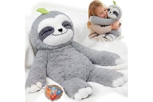 Mewaii Weighted Sloth Teddy Plush, 1.5KG Weighted Stuffed Animal 53CM Pillow for Kids, Soft Weighted Comfort & Cozy Plush Toy