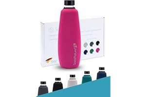 SodaNature® | Premium Schutzhülle für SodaStream Duo Glasflaschen | Hochwertige Neopren Hülle mit 10h+ Cooling Effekt & Bruchschutz | Zubehör für Sport & unterwegs (Beere [Pink])