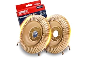 HERZO Holz Schleifscheibe für winkelschleifer 125mm Set Holzschnitzscheibe 2 Stück