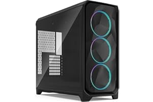 Fractal Design Meshify 3 XL Black RGB - Grand boîtier PC Gaming avec Verre trempé et Ventilation élevée, intérieur spacieux, 3 Ventilateurs ARGB, Support E-ATX, GPU 512mm