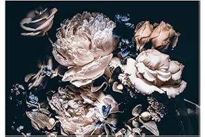 WALLARENA Papel Pintado Flores Peonías Romántica Salón Dormitorio - Incluye Pegamento - Fotomurales Pared Tejido No Tejido Decorativos Murales Fotográfico Moderno Decoración de Paredes (312x219 cm)