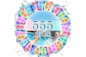 Ligtmor 555 Stück Wasserbomben Selbstschließend, 15 Bündel mit je 37 Wasserbomben Luftballons,Schnell zu Füllende Selbstverschließende Wasserbomben, Sommer Outdoor Bunter Wasserbomben