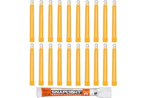 CYALUME TECHNOLOGIES Cyalume SnapLight Knicklichter in Orange (20-er Pack) - 15 cm Glow Sticks mit Haken am Ende - ultra helle Light Sticks mit einer Leuchtdauer von 12 Stunden,Orange x20