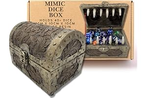 THE GRINNING GARGOYLE Scatola per dadi - Cassa portaoggetti effetto pelle e metallo - La scatola può contenere fino a 6 set di fustelle poliedriche - Scatola portaoggetti per regalo accessorio DnD RPG