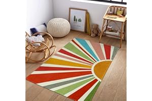 STARUIA Boho Washable 3'x5' Rug: Colorful Kids Area Rug for Playroom, Bedroom, Office, Nursery, Entryway, Dorm