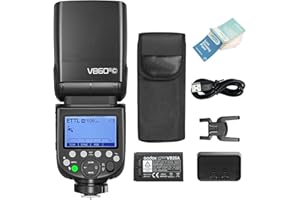 Godox V860III-C V860IIIC TTL Cámara Flash GN60 HSS 1/8000s 5300K con Batería de Litio de 2600 mAh para Canon 5D 6D 7D 77D 80D 100D 200D（V860III-C）
