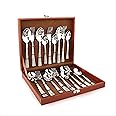 Montavo by FnS Pacific 18 Pc Cutlery Set with Leatherette Box, (6 Dinner Spoon, 6 Dinner Fork, 6 Tea Spoon & 1 Leatherette Box)