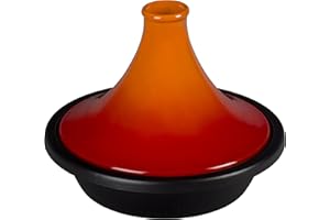 Le Creuset Tajine de hierro fundido, diametro 27 cm, Apto para todas las fuentes de calor, incluso inducción y horno, Volcanico, 25138270900422