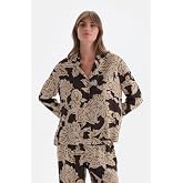 Dagi Kadın Metraj Baskılı Dokuma G&ouml;mlek Pijama, Viskon, Dokuma