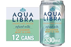AQUA LIBRA Cucumber, Mint & Lime 330ML, Pack of 12