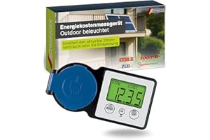 ‎SCHWAIGER SCHWAIGER Energiekostenmessgerät & Einspeisemessgerät I Outdoor geeignet & beleuchtet I Stromzähler für die Steckdose I Strommessgerät zur Ermittlung des Stromverbrauchs & der Einspeisung