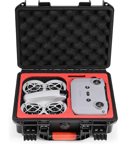 Borsa Da Trasporto Per Drone DJI Neo Fly More Combo – Custodia Rigida EVA+Nylon, Zaino A Tracolla Per Corpo, Telecomando RC-N3 E Batterie (Nero) - 4
