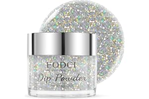 ‎EODCI EODCI Dipping Powder Nails Set, Silber Glitzer Dipping Nagelpulver, Dip Pulver Nagel Dipping Puder French Nagelkunst Starter Maniküre für Salon DIY & Geschenk Zum Weihnachten