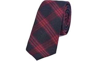 DonDon cravatta stretta da uomo 6 cm cotone