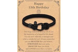 TEVOP 13th 16th 18th 21st Birthday Gifts for Boys, Bracelet Gifts for 14 15 17 19 20 Year Old Boys, Unusual Birthday Gift for Son Grandson Nephew Brother