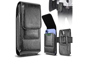 GINNGA Handy Gürteltasche Herren Leder Gürtel Tasche Handytasche Gürtel für iPhone 16 Pro Max 15 Pro Max 14 13 12 11 X & Samsung Galaxy S24 Ultra S23 S22 A15 A35–Handytasche Herren mit Gürtelclip