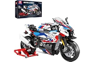 Reobrix 1000 RR Motorbike Building Toy for Adults, 1:8 Scale Technics Super Motorcycle Model Brick Set with Stand, 99040 Vehicle Collection Decor Gifts for Teens Boys Childs 14+ (949 Pcs)
