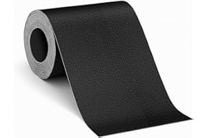 Zeeorymn Simili Cuir Autocollant, 10 x 200 cm Patch de Réparation en Cuir Auto-adhésif,Kit réparation Simili Cuir pour Sièges D'auto,Canapés, Sièges de Bateau, Vestes, Artisanat -Noir ﻿