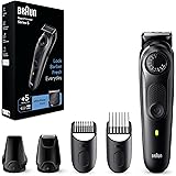 Braun Series Rasoio Elettrico Barba, Tagliacapelli Uomo e Rifinitore Barba, Regolabarba Uomo Con Lame Di Lunga Durata, Autono