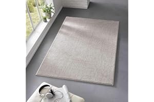 Taracarpet Teppich Kurzflor weicher Designer Uni Bodenbelag Madrid fürs Wohnzimmer, Kinderzimmer, Schlafzimmer und die Küche geeignet Grau Silber 120x170 cm