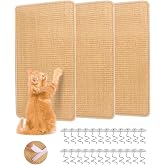 3 Pieces Natural Sisal Scratching Mat for Cats 50 x 25 cm | 50 x 25 cm, Scratching Mat for Cats, Scratching Boards, Self-Adhe