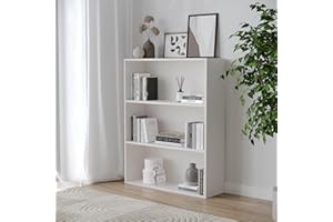 URBNLIVING Wide 3 Shelf Tier Wooden Bookcase Cabinet Storage Shelving Display Shelves Unit