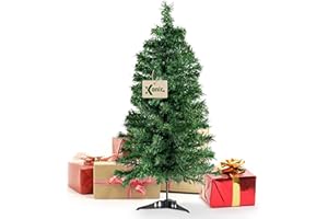 Xonic® Künstlicher Weihnachtsbaum - Kunst Weihnachtsbaum mit Metallständer - Tannenbaum Künstlich Christbaum - Dicht & Naturgetreu - Christmas Tree für Innenbereich (GRÜN, 90 cm)