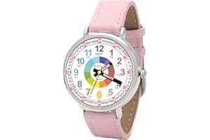 Kiddus Montre Enfant Fille, à partir de 5 Ans, 3ATM et 5ATM, Montre Éducative Analogique pour Enfants, Cadeau Junior Apprentissage